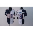 nike women nfl jerseys new england patriots #81 hernandez white-blue[nike split]