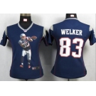 nike women nfl jerseys new england patriots #83 welker blue[portrait fashion]