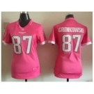 nike women nfl jerseys new england patriots #87 gronkowski pink[2015 nike]