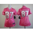 nike women nfl jerseys new england patriots #87 gronkowski pink[nike love's]