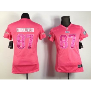 nike women nfl jerseys new england patriots #87 gronkowski pink[nike]