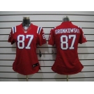 nike women nfl jerseys new england patriots #87 gronkowski red[nike limited]