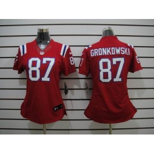 nike women nfl jerseys new england patriots #87 gronkowski red[nike limited]