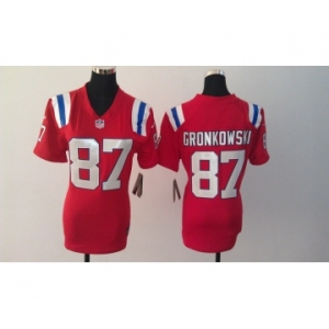 nike women nfl jerseys new england patriots #87 gronkowski red[nike]