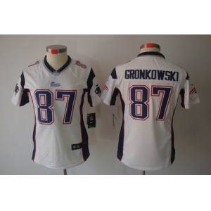 nike women nfl jerseys new england patriots #87 gronkowski white[nike limited]