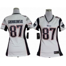 nike women nfl jerseys new england patriots #87 gronkowski white[nike]