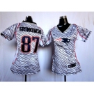 nike women nfl jerseys new england patriots #87 gronkowski[fem fan zebra]