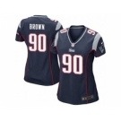 nike women nfl jerseys new england patriots #90 malcom brown blue[nike]