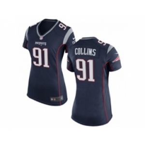 nike women nfl jerseys new england patriots #91 jamie collins blue[nike]