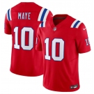 Youth New England Patriots #10 Drake Maye Red 2024 Draft F.U.S.E. Vapor Limited Football Stitched Jersey