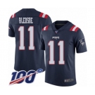 Youth New England Patriots #11 Drew Bledsoe Limited Navy Blue Rush Vapor Untouchable 100th Season Football Jersey