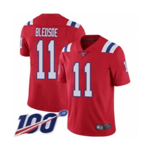 Youth New England Patriots #11 Drew Bledsoe Red Alternate Vapor Untouchable Limited Player 100th Season Football Jersey