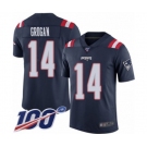 Youth New England Patriots #14 Steve Grogan Limited Navy Blue Rush Vapor Untouchable 100th Season Football Jersey