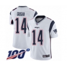 Youth New England Patriots #14 Steve Grogan White Vapor Untouchable Limited Player 100th Season Football Jersey