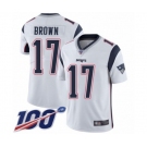 Youth New England Patriots #17 Antonio Brown White Vapor Untouchable Limited Player 100th Season Football Jersey