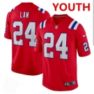 Youth New England Patriots #24 Ty Law Nike Red Alternate Vapor Limited Jersey