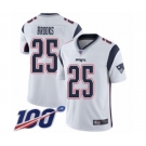 Youth New England Patriots #25 Terrence Brooks White Vapor Untouchable Limited Player 100th Season Football Jersey