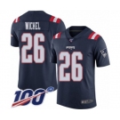 Youth New England Patriots #26 Sony Michel Limited Navy Blue Rush Vapor Untouchable 100th Season Football Jersey