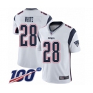 Youth New England Patriots #28 James White Vapor Untouchable Limited Player 100th Season Football Jersey