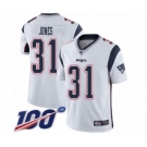 Youth New England Patriots #31 Jonathan Jones White Vapor Untouchable Limited Player 100th Season Football Jersey