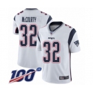 Youth New England Patriots #32 Devin McCourty White Vapor Untouchable Limited Player 100th Season Football Jersey