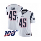 Youth New England Patriots #45 Donald Trump White Vapor Untouchable Limited Player 100th Season Football Jersey