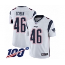 Youth New England Patriots #46 James Develin White Vapor Untouchable Limited Player 100th Season Football Jersey