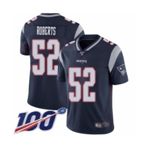 Youth New England Patriots #52 Elandon Roberts Navy Blue Team Color Vapor Untouchable Limited Player 100th Season Football Jersey