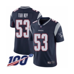 Youth New England Patriots #53 Kyle Van Noy Navy Blue Team Color Vapor Untouchable Limited Player 100th Season Football Jersey