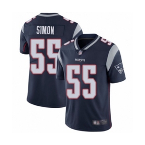 Youth New England Patriots #55 John Simon Navy Blue Team Color Vapor Untouchable Limited Player Football Jersey