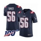 Youth New England Patriots #56 Andre Tippett Limited Navy Blue Rush Vapor Untouchable 100th Season Football Jersey