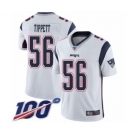 Youth New England Patriots #56 Andre Tippett White Vapor Untouchable Limited Player 100th Season Football Jersey