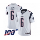 Youth New England Patriots #6 Ryan Allen White Vapor Untouchable Limited Player 100th Season Football Jersey