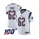 Youth New England Patriots #62 Joe Thuney White Vapor Untouchable Limited Player 100th Season Football Jersey