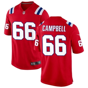 Youth New England Patriots #66 Will Campbell Nike Red Alternate Vapor Limited Jersey