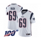 Youth New England Patriots #69 Shaq Mason White Vapor Untouchable Limited Player 100th Season Football Jersey