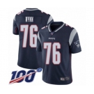 Youth New England Patriots #76 Isaiah Wynn Navy Blue Team Color Vapor Untouchable Limited Player 100th Season Football Jersey