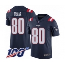 Youth New England Patriots #80 Irving Fryar Limited Navy Blue Rush Vapor Untouchable 100th Season Football Jersey