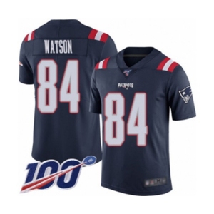 Youth New England Patriots #84 Benjamin Watson Limited Navy Blue Rush Vapor Untouchable 100th Season Football Jersey