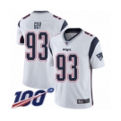 Youth New England Patriots #93 Lawrence Guy White Vapor Untouchable Limited Player 100th Season Football Jersey