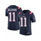 Youth Nike New England Patriots #11 Drew Bledsoe Limited Navy Blue Rush NFL Jersey