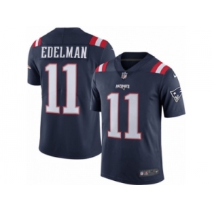 Youth Nike New England Patriots #11 Julian Edelman Limited Navy Blue Rush NFL Jersey