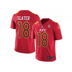 Youth Nike New England Patriots #18 Matthew Slater Limited Red 2017 Pro Bowl NFL Jersey