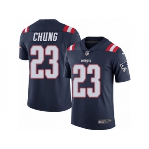 Youth Nike New England Patriots #23 Patrick Chung Limited Navy Blue Rush NFL Jersey