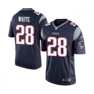 Youth Nike New England Patriots #28 James White Navy Blue Team Color NFL Jersey