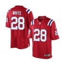 Youth Nike New England Patriots #28 James White Red Alternate NFL Jersey