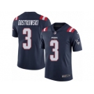 Youth Nike New England Patriots #3 Stephen Gostkowski Limited Navy Blue Rush NFL Jersey