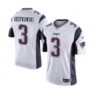 Youth Nike New England Patriots #3 Stephen Gostkowski White NFL Jersey