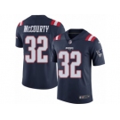 Youth Nike New England Patriots #32 Devin McCourty Limited Navy Blue Rush NFL Jersey