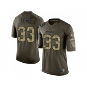 Youth Nike New England Patriots #33 Dion Lewis Green Salute to Service Jerseys